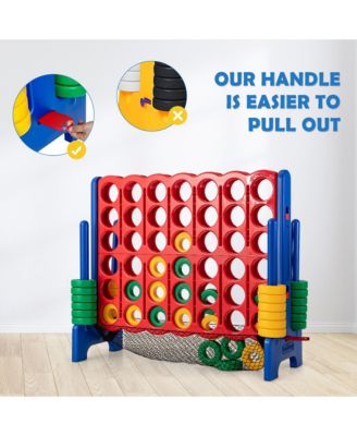 4-to-Score Giant Game Set 4-in-a-Row Connect Game W/Net Storage