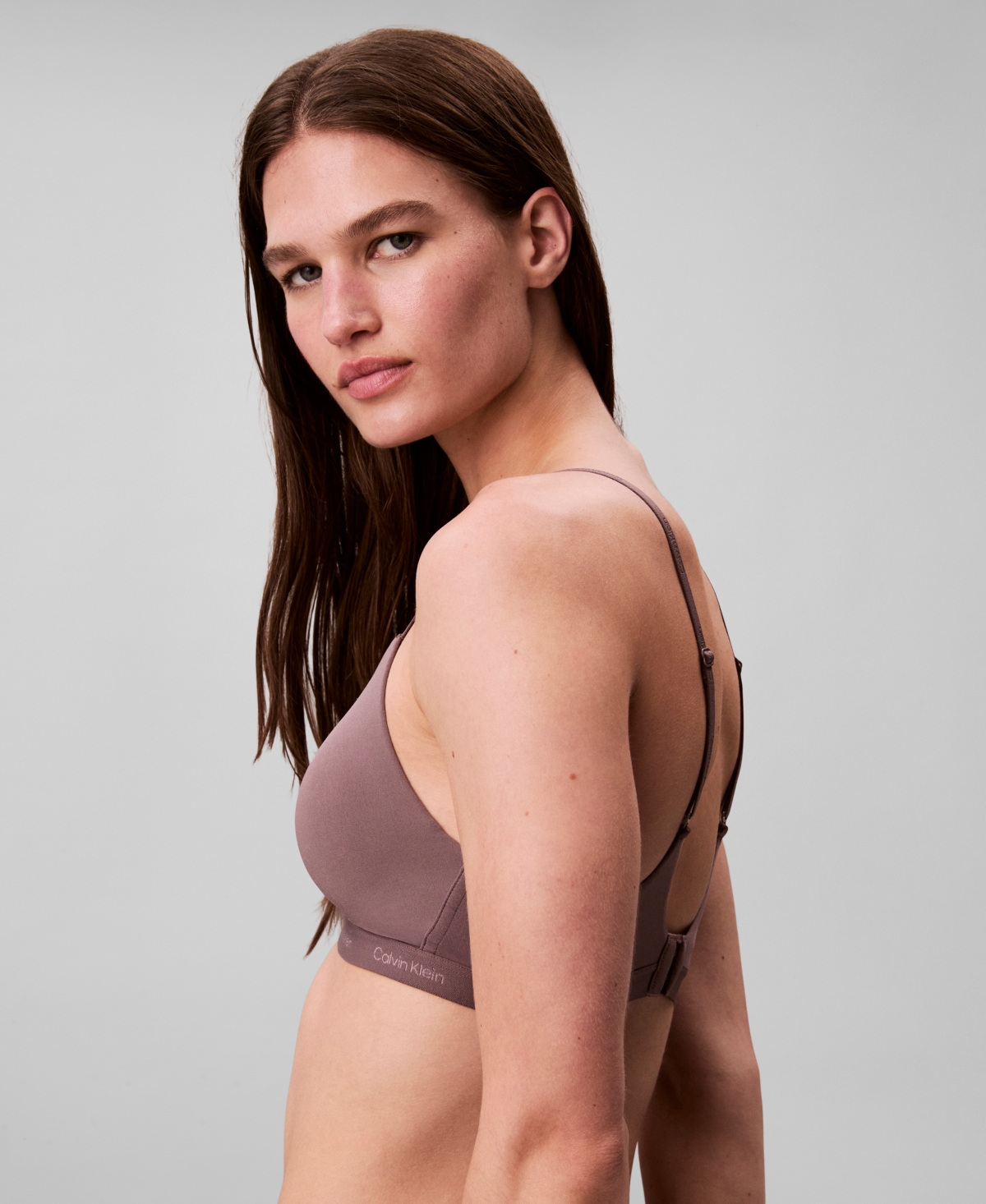 Calvin Klein Women's Form To Body Lightly Lined Bralette Qf7618 In Neutral