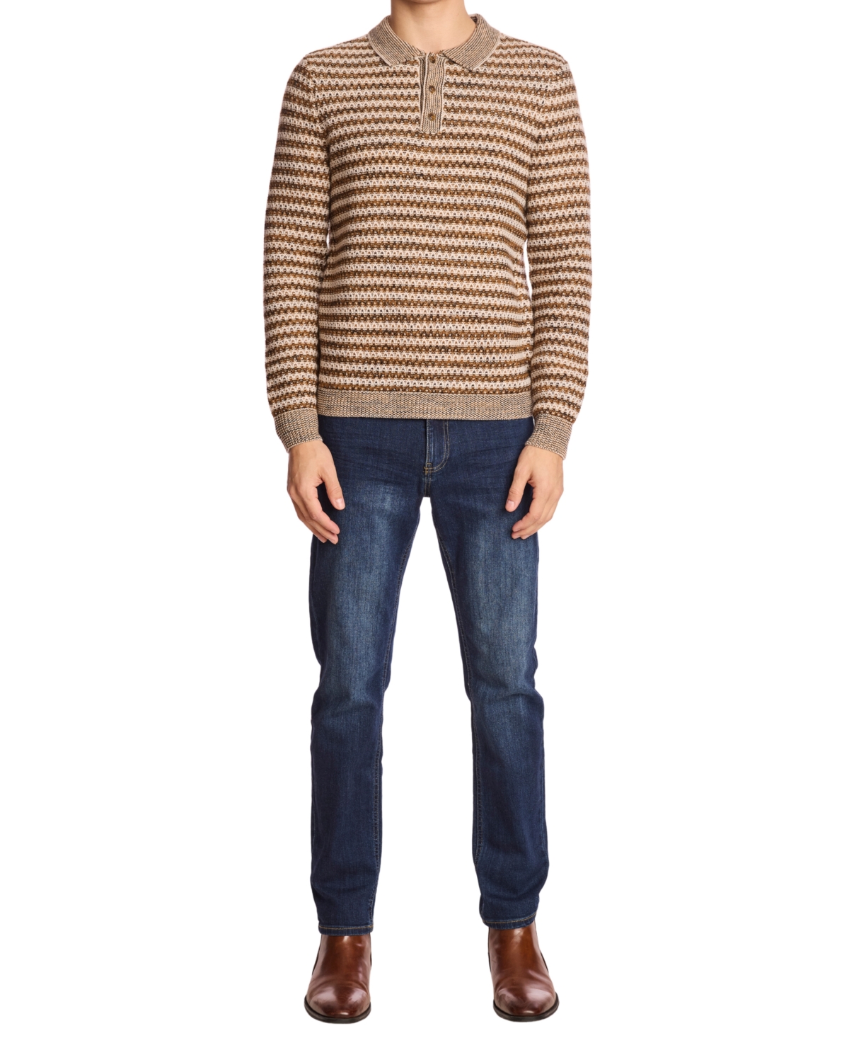 Paisley & Gray Men's Striped Polo Shirt