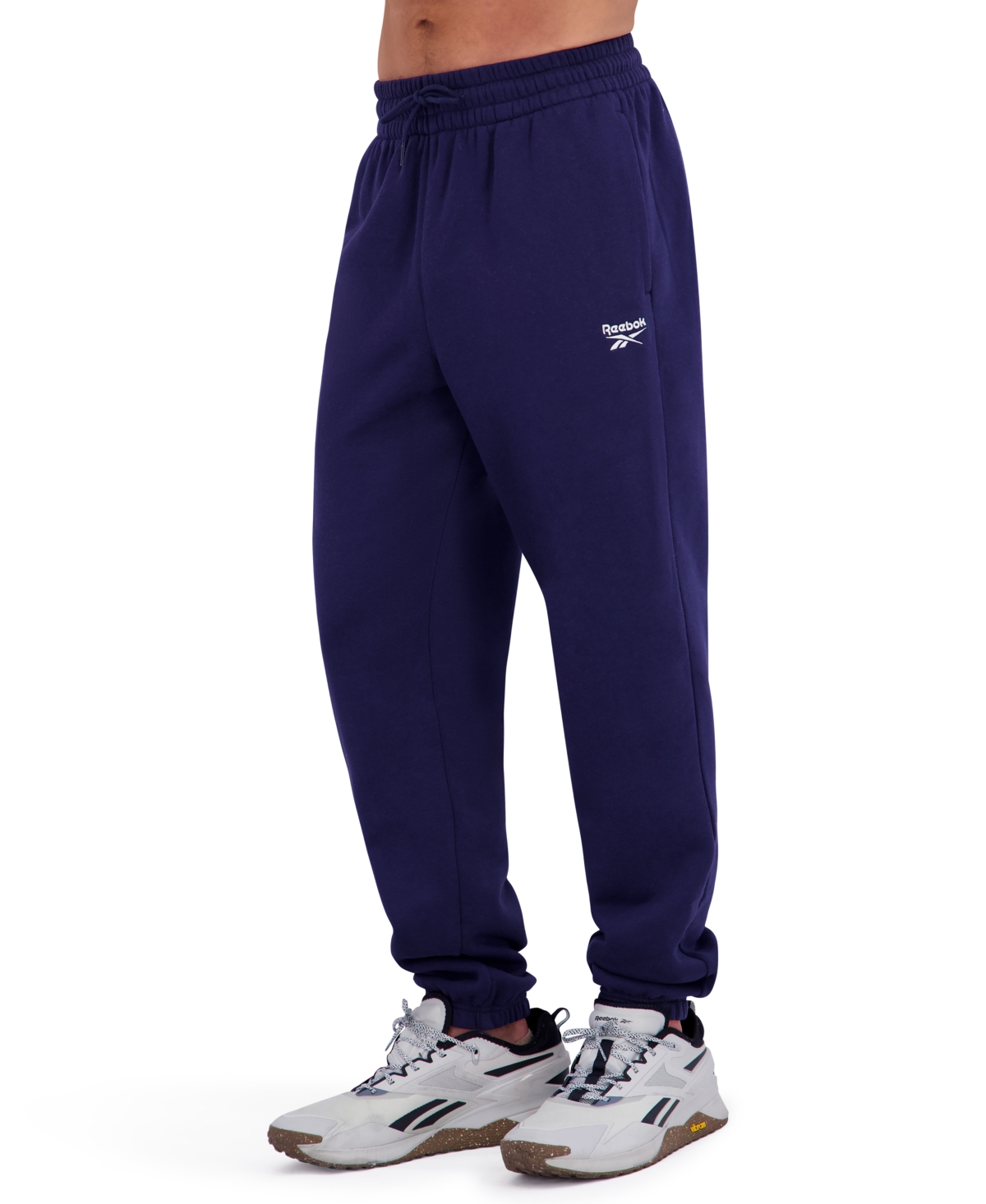 Reebok Men's Regular Fit Fleece Joggers In Blue