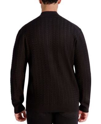 Men's Full Zip Cable Knit Sweater