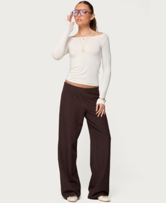 Women's Kerie Pinstripe Low Rise Pants