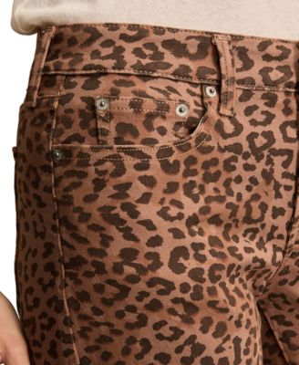 Women's Low Rise Animal Print Stretch Jeans