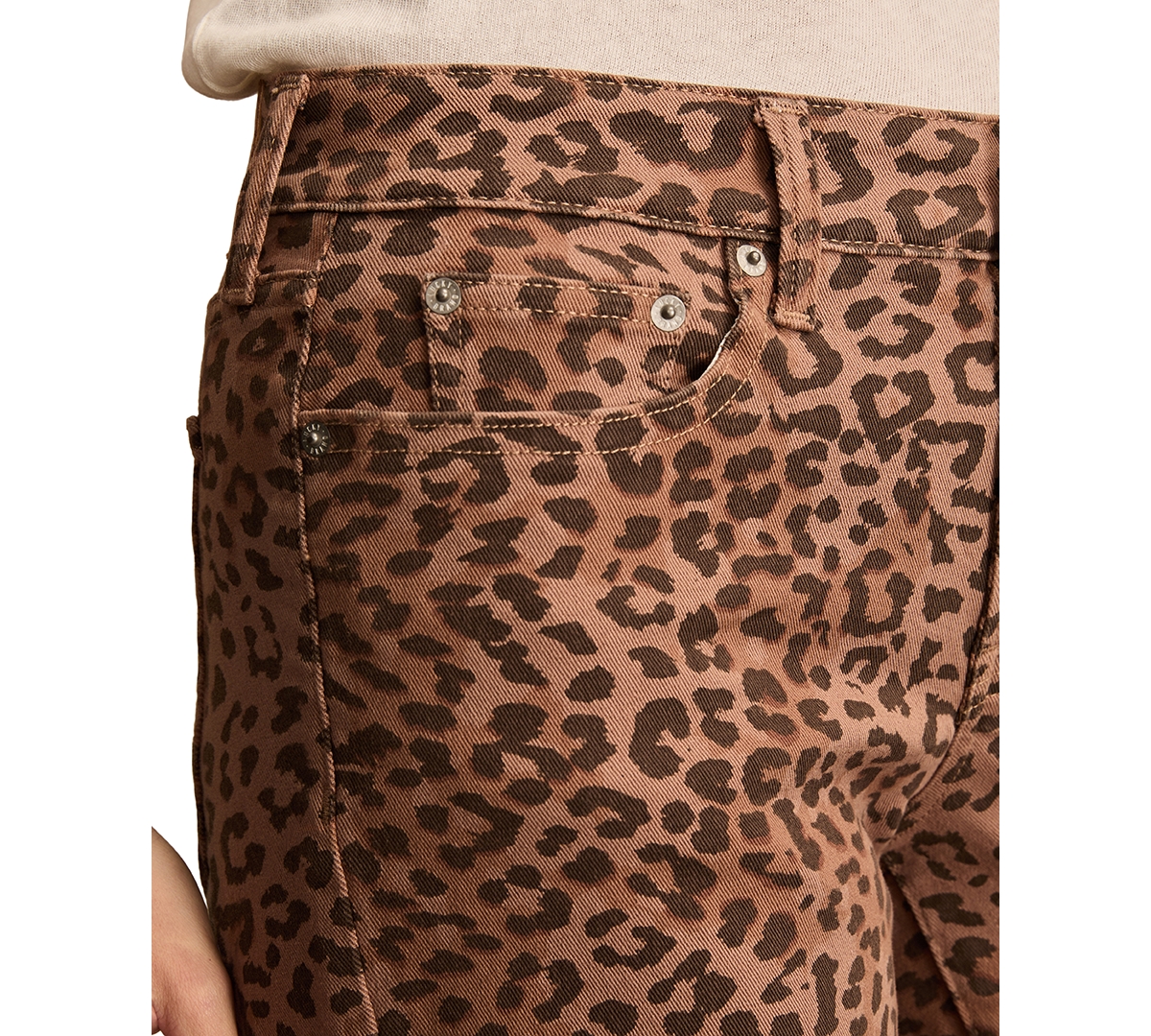 Lucky Brand Women's Low Rise Animal Print Stretch Jeans In Brown