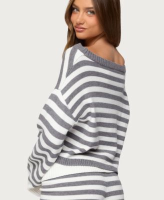 Women's Saphi Striped Oversized Knit Sweater