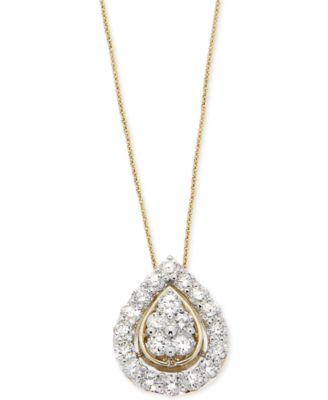 Wrapped in Love - Diamond Teardrop Pendant Necklace (1 ct. t.w.) in 14k Gold