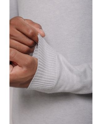 Men's Quarter Zip Mock Neck Sweater