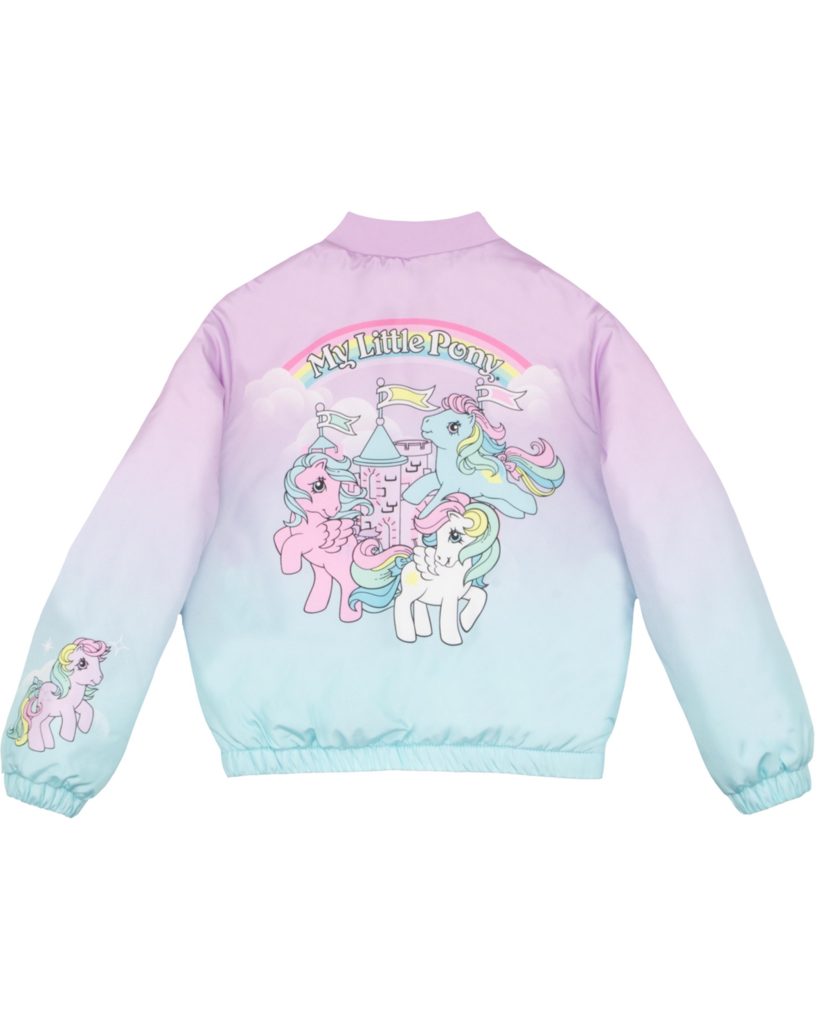 My Little Pony Girls My Pony Lightweight Zip-Up Graphic Print Bomber Jacket