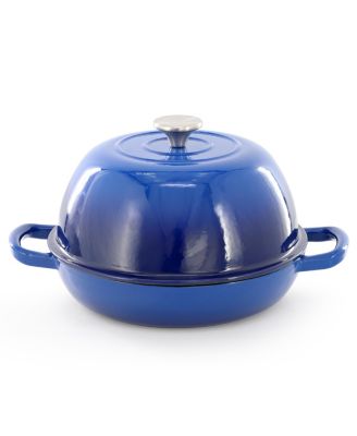 6 Quart Enameled Cast Iron Bread Pot in Red with Baking Mat