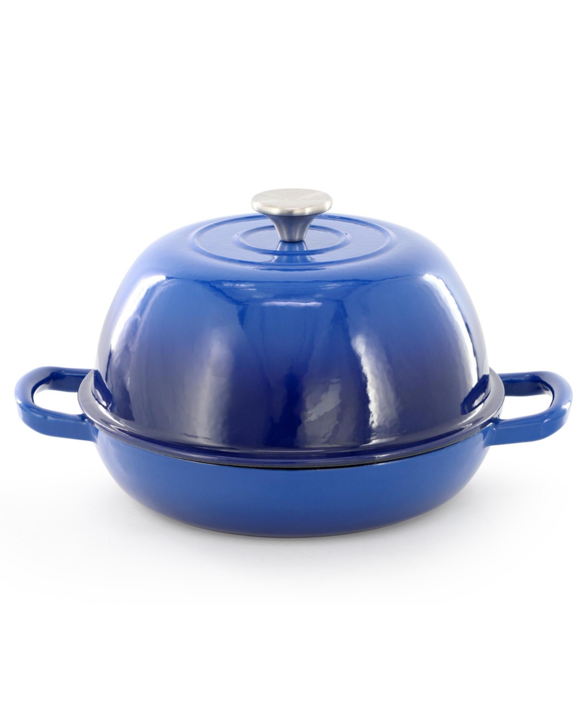 MegaChef 6 Quart Enameled Cast Iron Bread Pot Red with Baking Mat