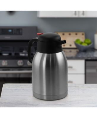 2 Liter Stainless Steel Thermal Beverage Carafe for Coffee and Tea