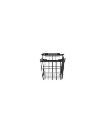 Stackable Metal Wire Storage Basket Set for Pantry, Countertop, Kitchen or Bathroom, Black, Set of 3