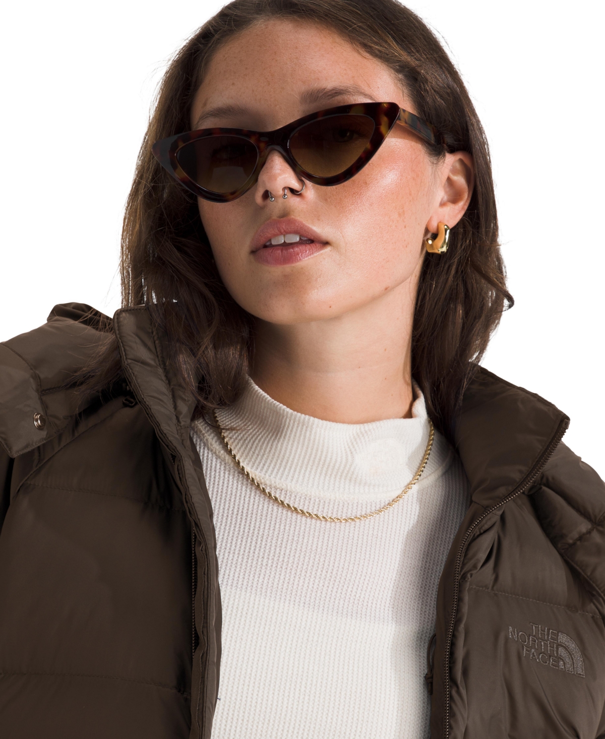 The North Face Women's Hydrenalite City Parka Hooded Jacket In Brown