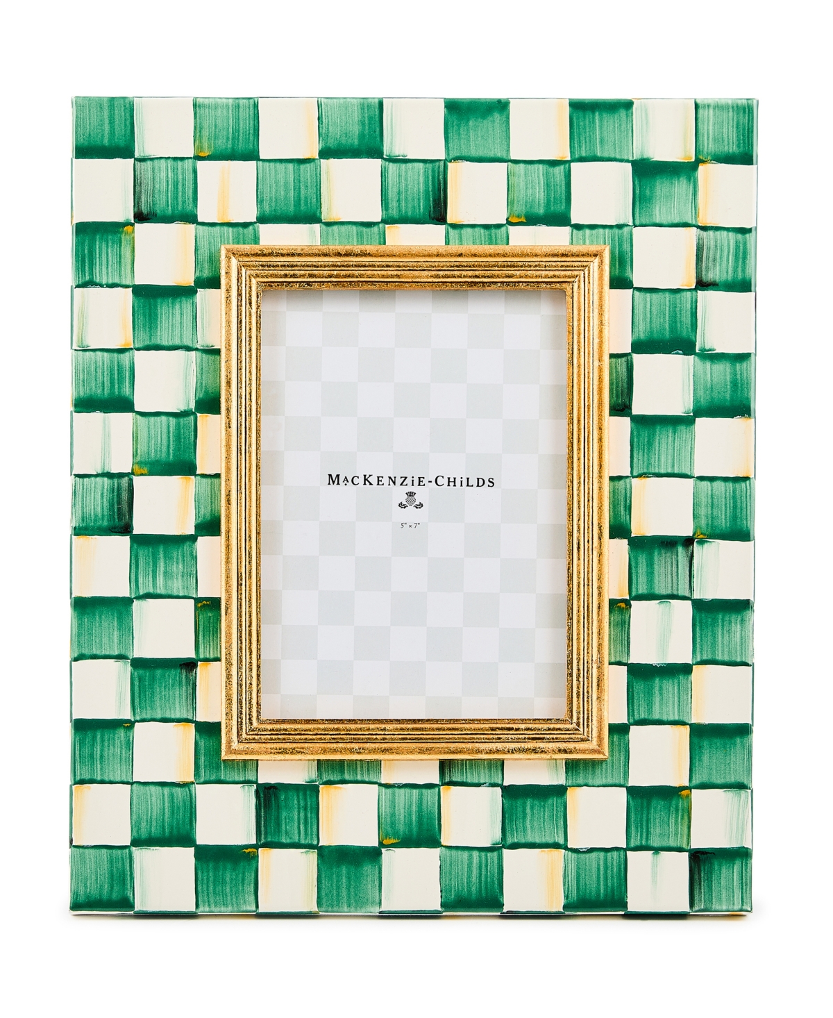 Mackenzie-Childs Emerald Check 5" x 7" Frame