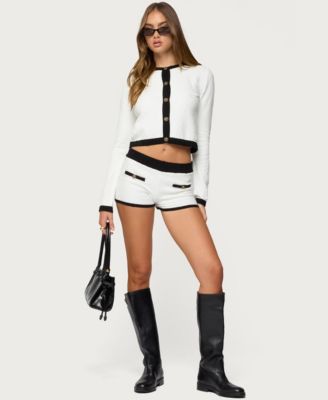 Women's Mara Contrast Textured Knit Cardigan