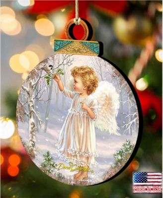 Woodland Angel Bird Holiday Ornament