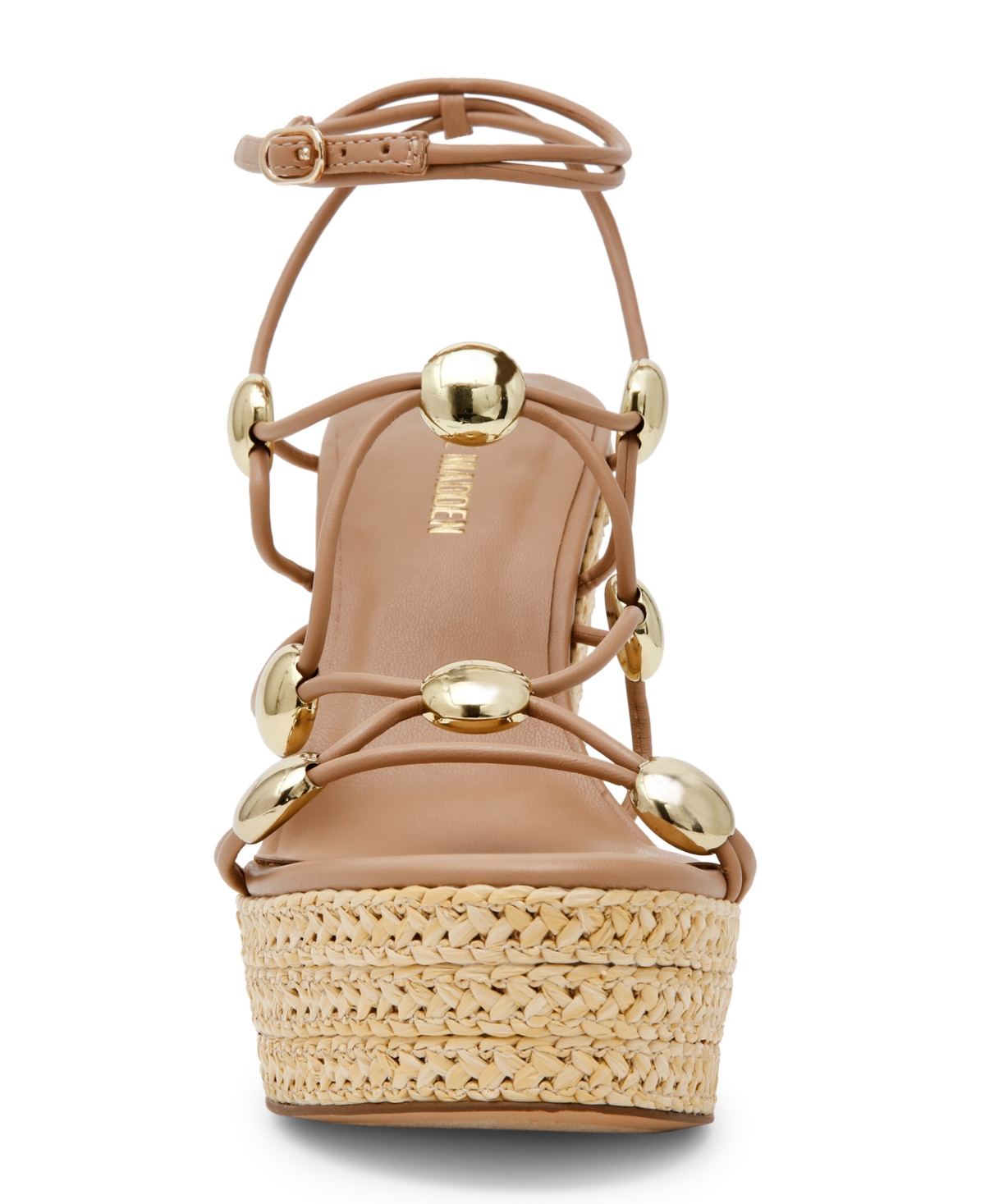 Steve Madden Women's Oaklie Studded Strappy Wedge Sandals