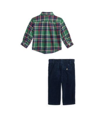 Baby Boys' Long-Sleeve Shirt and Pants, 2-Piece Set