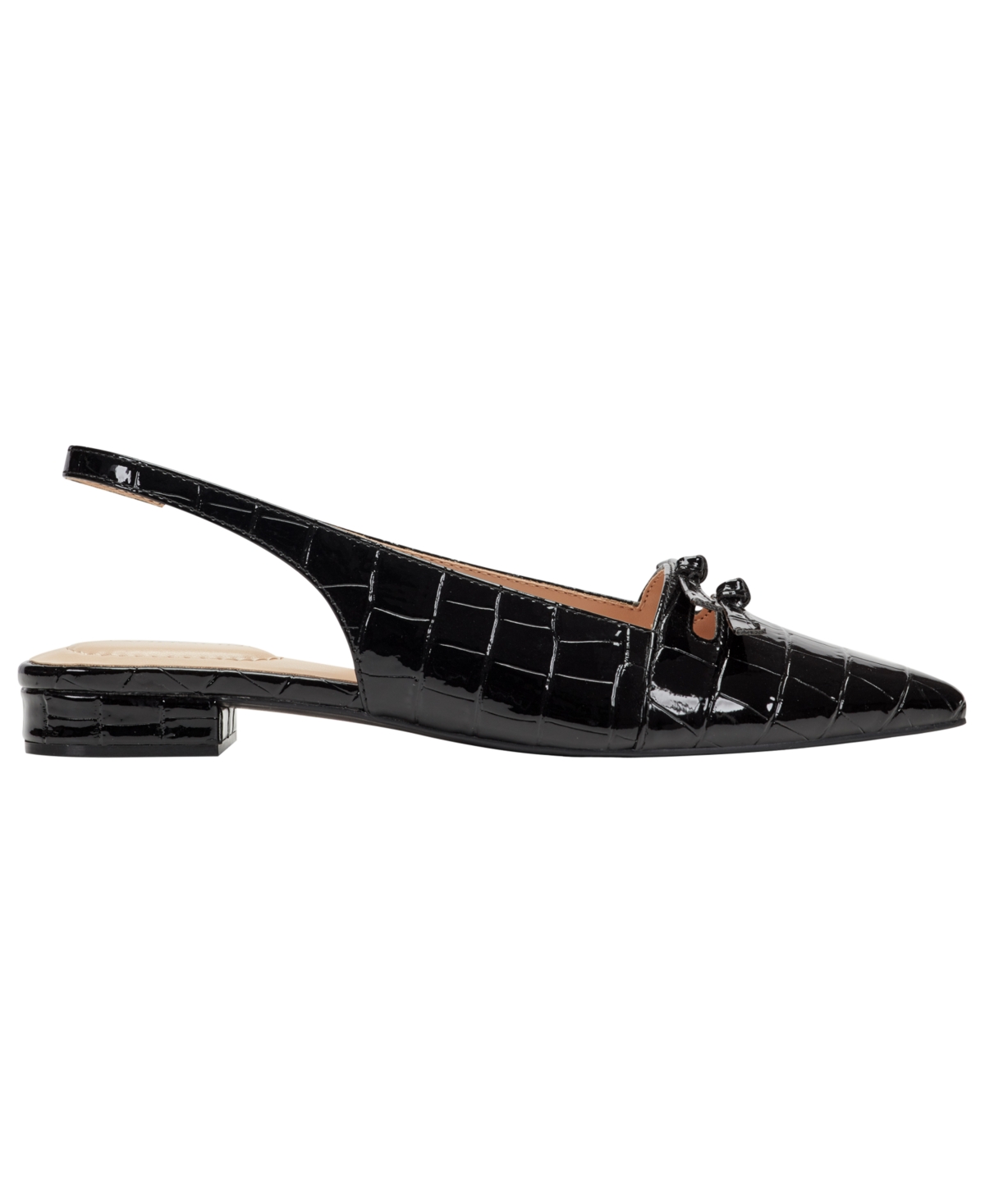 Bandolino Womens Aleeza Slingback Dress Flats In Black