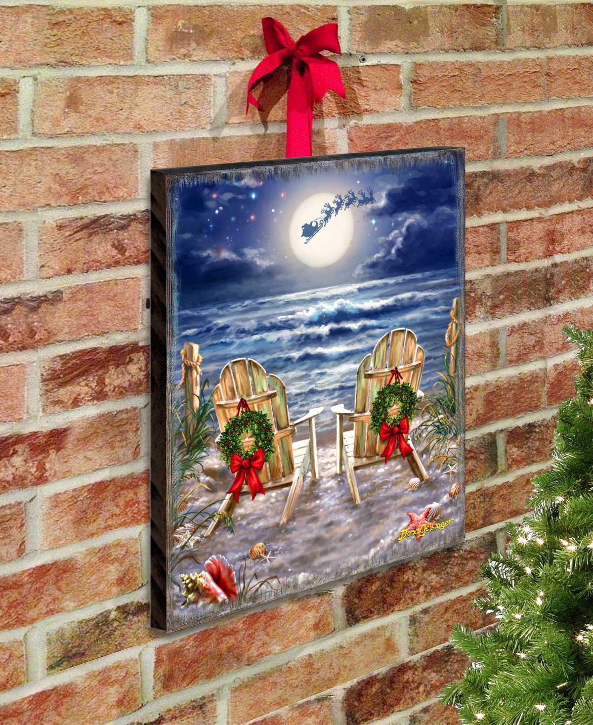 Designocracy Moonlight Christmas Wall Art By Gelsinger In Multi