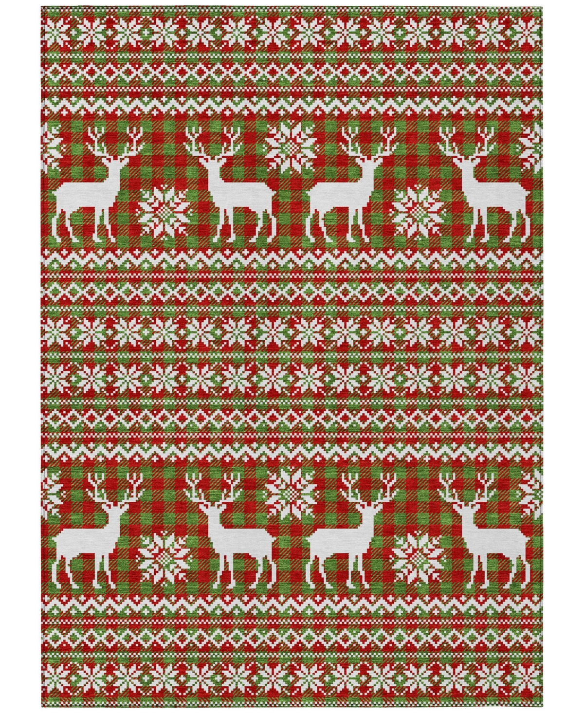 Addison Holiday Washable Indoor/outdoor Acn1820 10'x14' Area Rug In Green