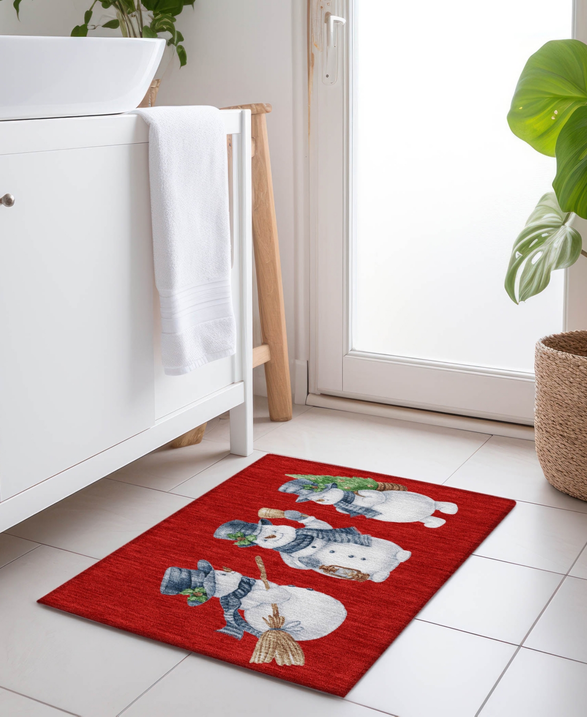 Addison Holiday Washable Indoor/outdoor Acn1826 1'8"x2'6" Area Rug In Red