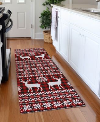 Holiday Washable Indoor/Outdoor ACN1820 2'3"x7'6" Runner Area Rug