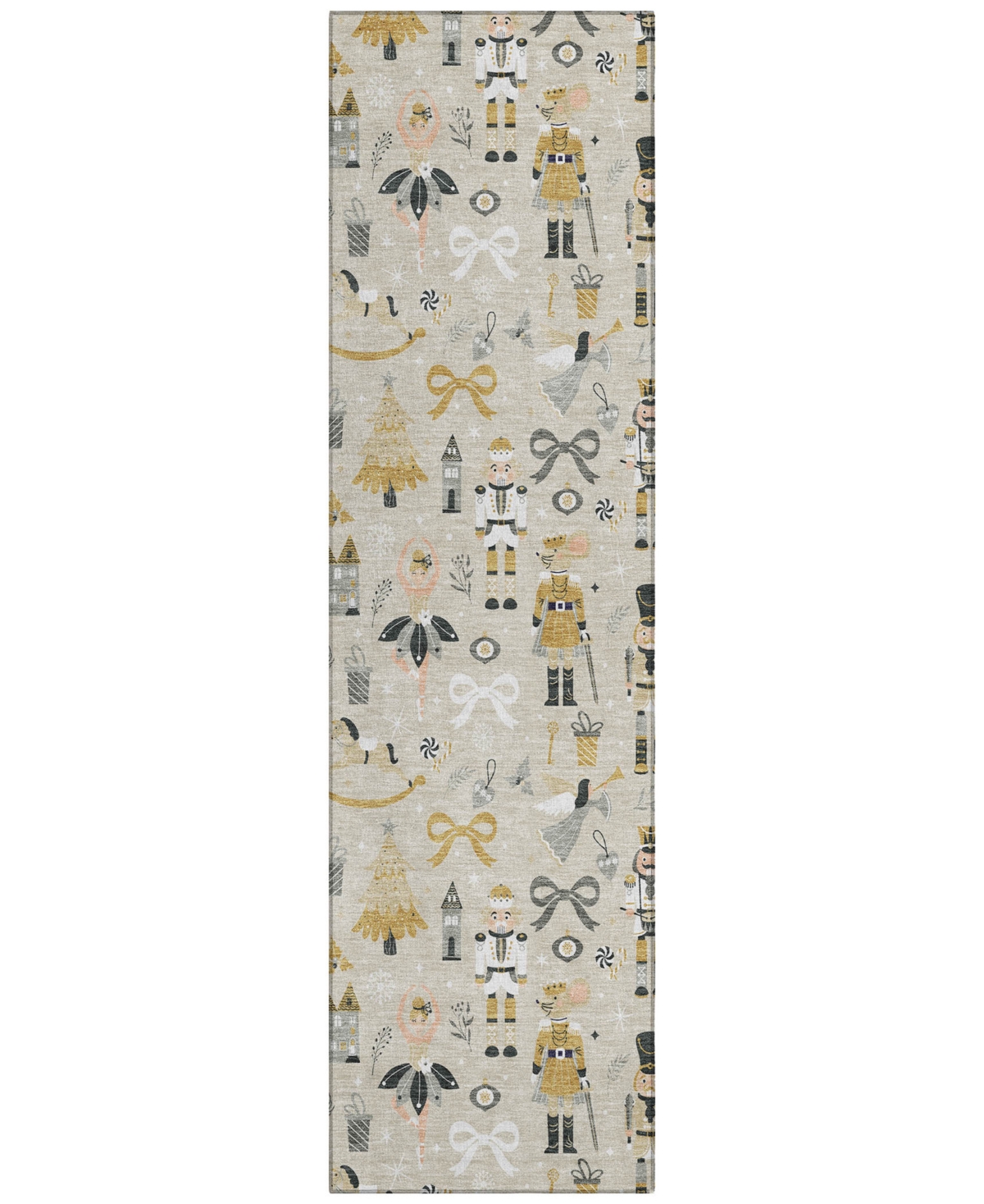 Addison Holiday Washable Indoor/outdoor Acn1827 2'3"x7'6" Runner Area Rug In Brown