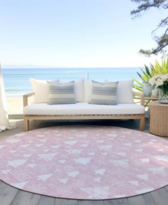 Holiday Washable Indoor/Outdoor ACN1815 8'x8' Round Area Rug