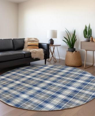 Holiday Washable Indoor/Outdoor ACN1817 8'x8' Round Area Rug