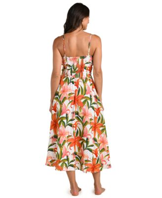 Women's Jungle Blossom Lace Up Dress