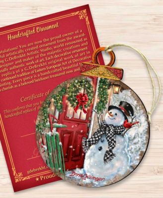 Winter Arrival Snowman Holiday Ornament
