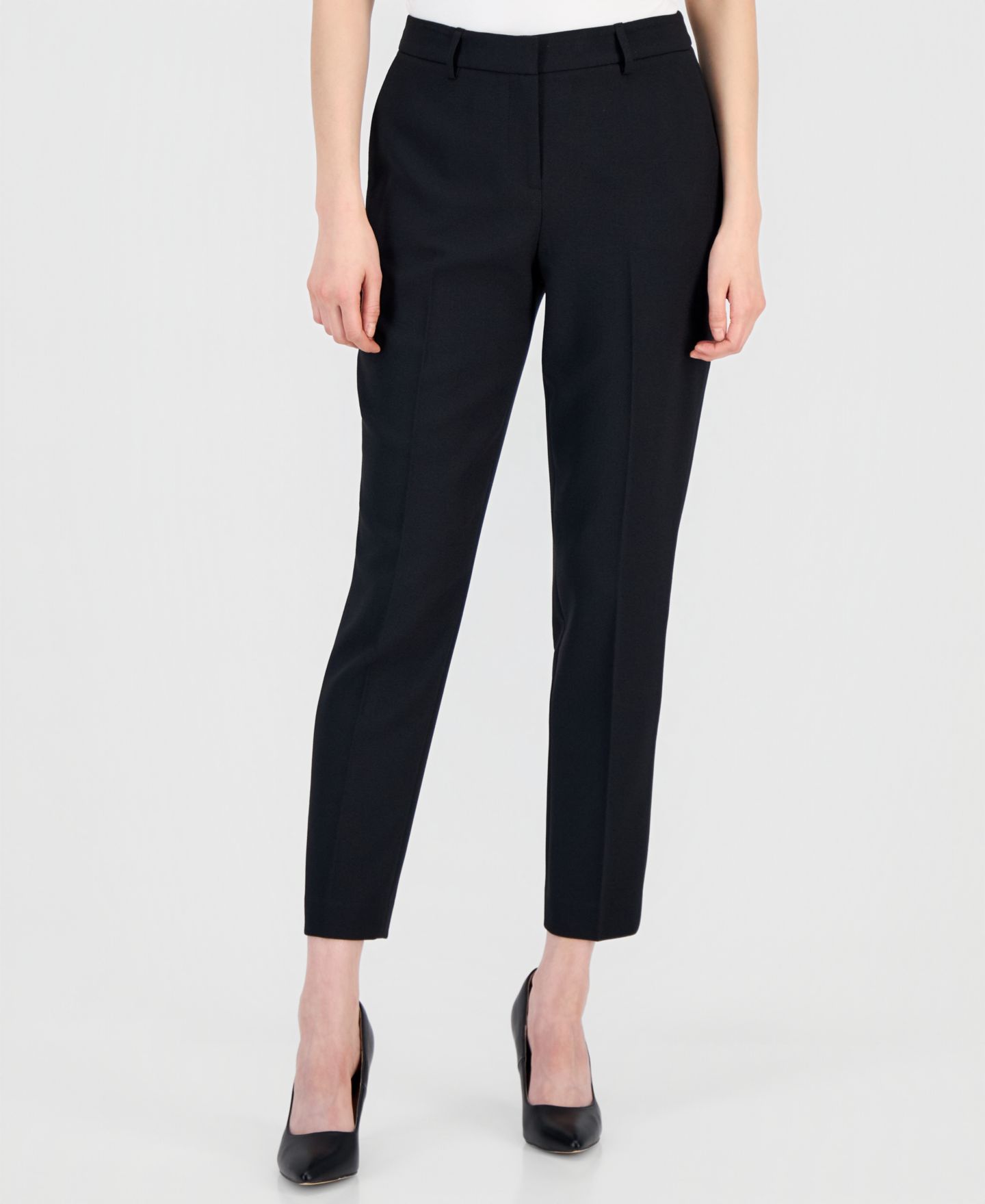 Женские брюки Tahari ASL Belted Wrap Pant Suit Set, цвет: Чёрный — фото 5