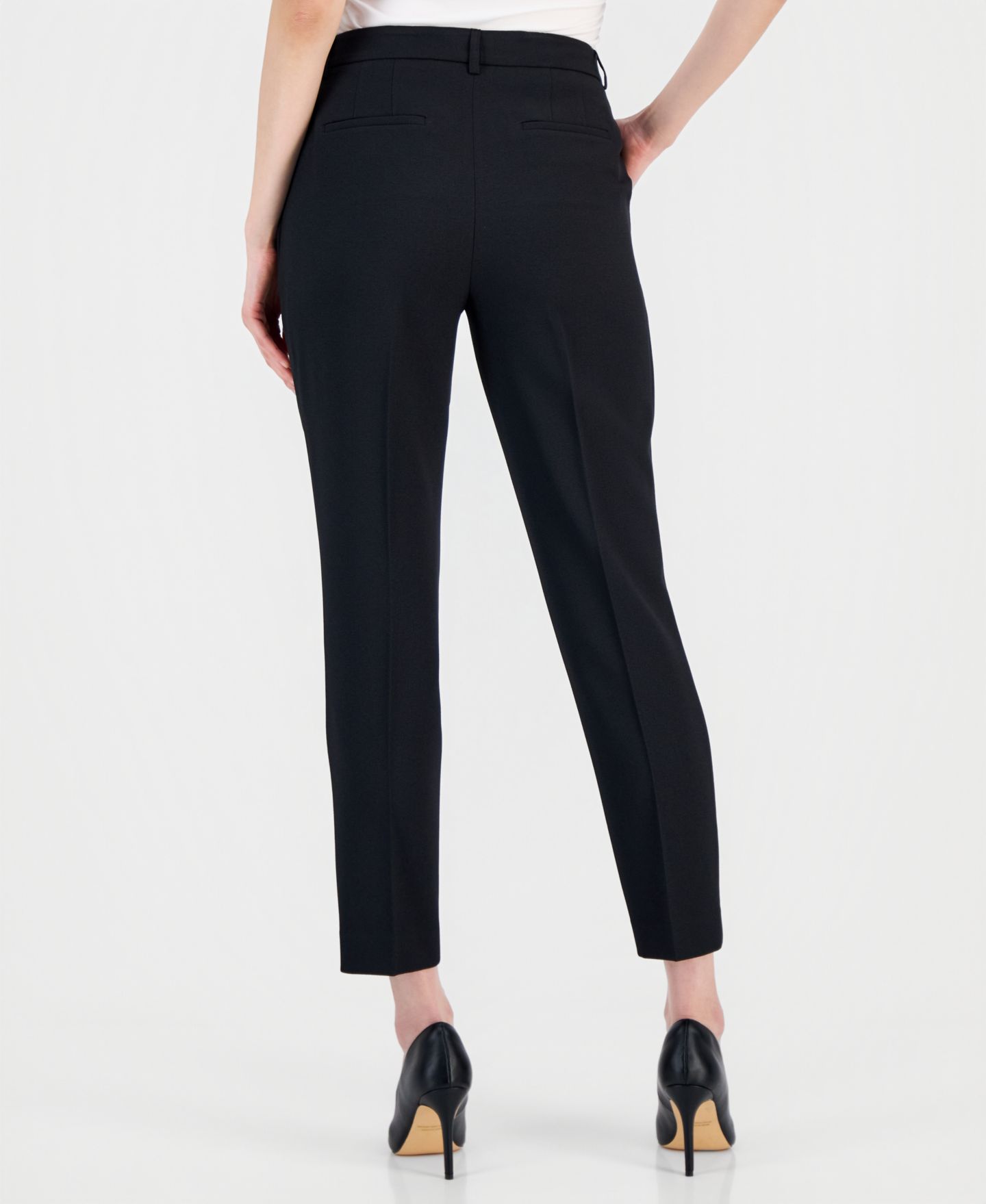 Женские брюки Tahari ASL Belted Wrap Pant Suit Set, цвет: Чёрный — фото 6