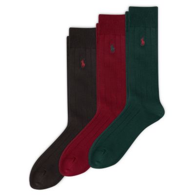 3-Pack Cotton Rib Casual Men's Socks