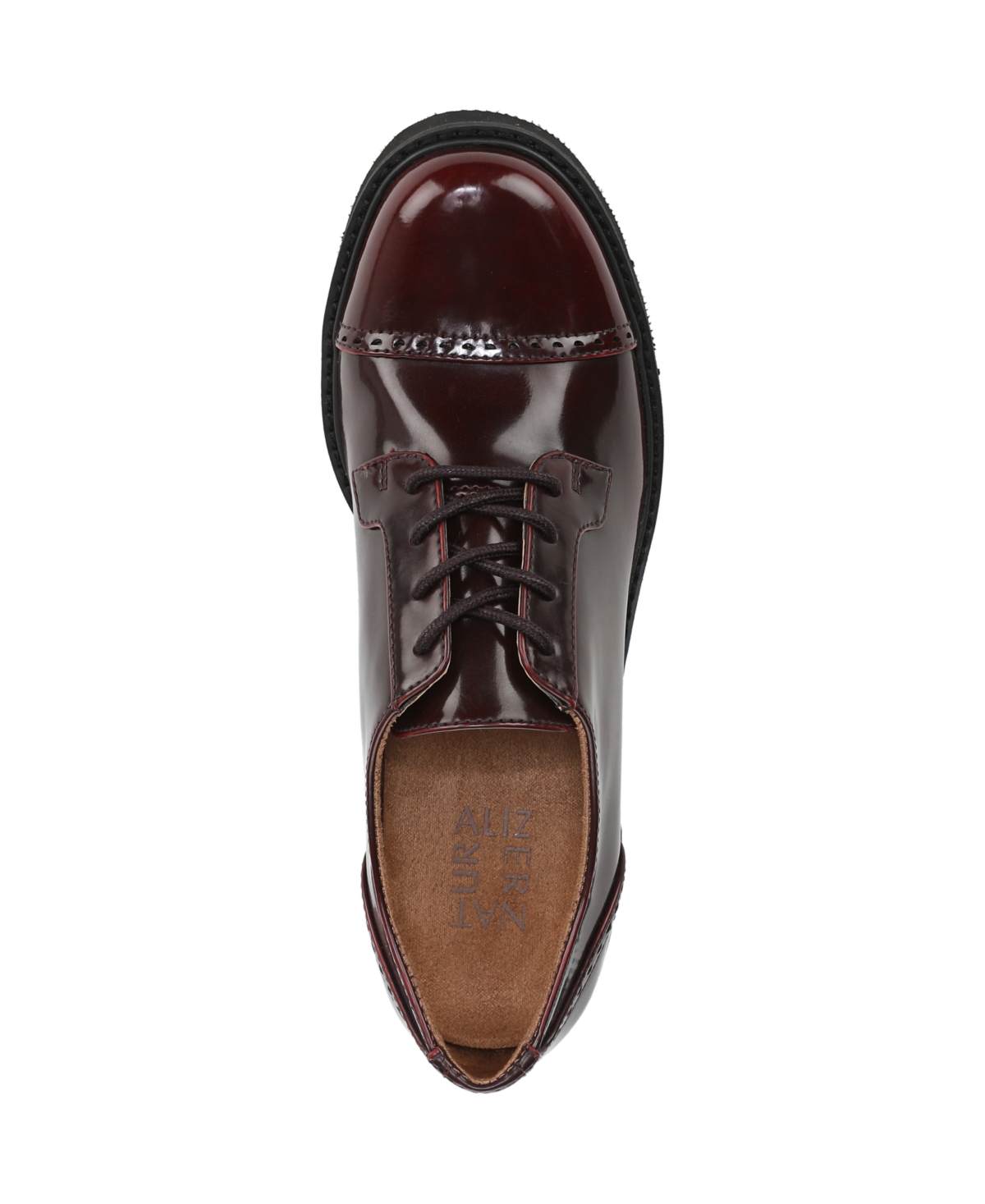 Naturalizer Cabaret-lace Lug Sole Oxfords In Burgundy