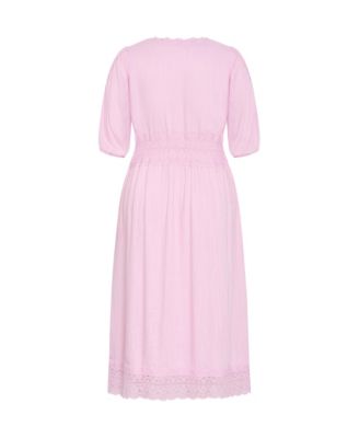 Plus Size Belle V Neck Midi Dress