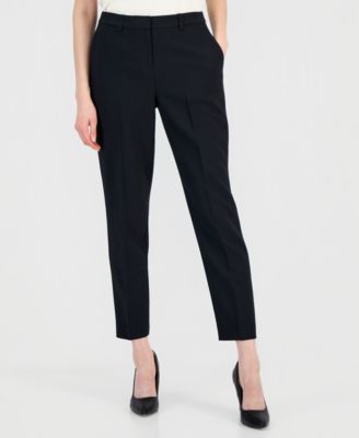 Women's Belted Asymmetrical Jacket & Slim-Fit Pantsuit Set