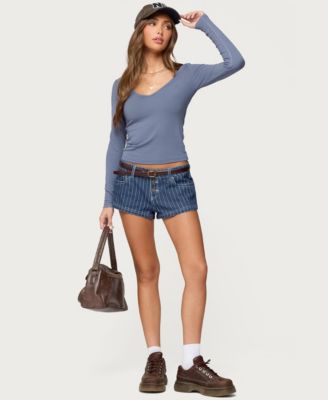 Women's Moreen Ribbed Long Sleeve T Shirt