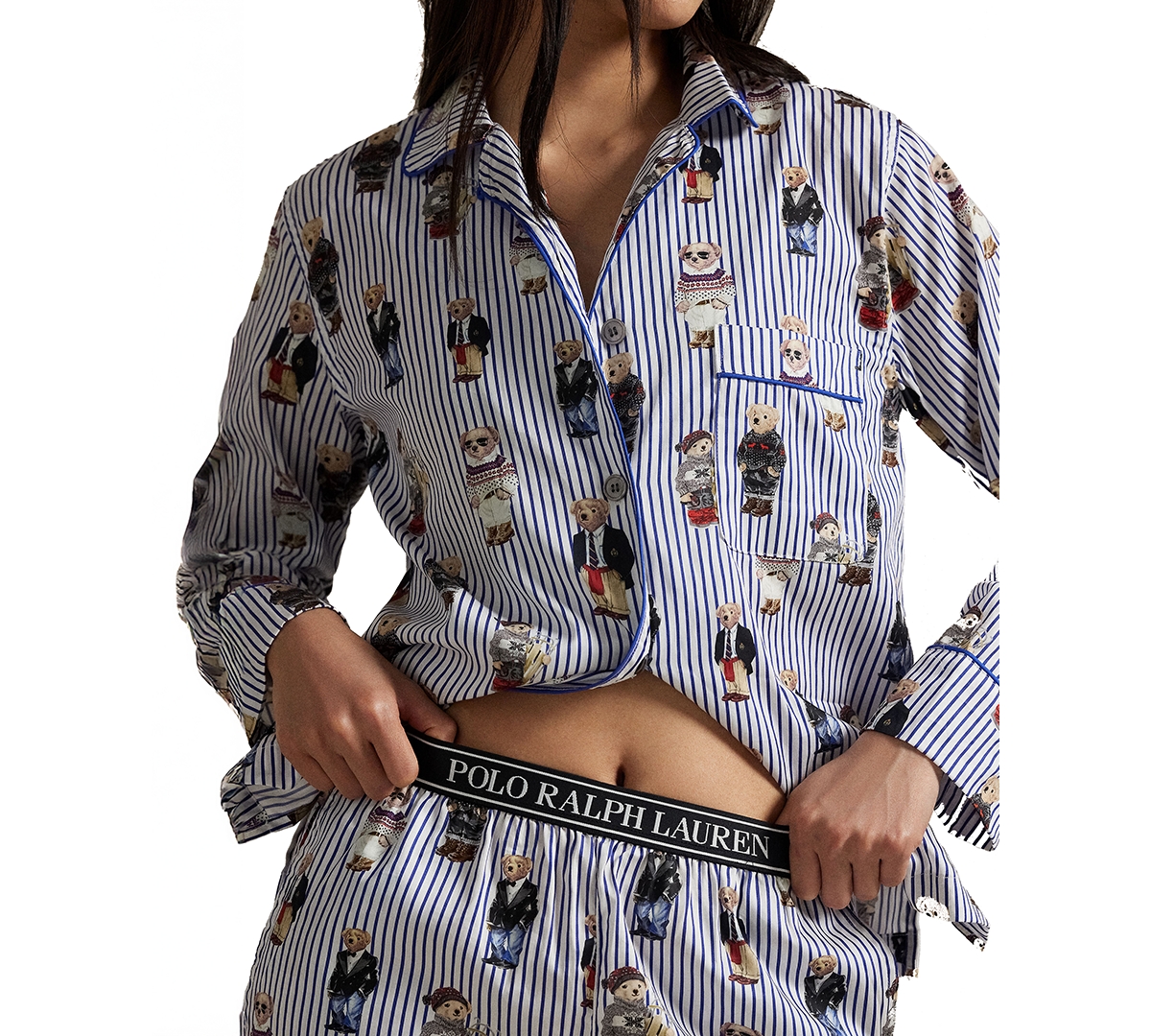Polo Ralph Lauren Women's Iconic Bear Madison Pajama Set