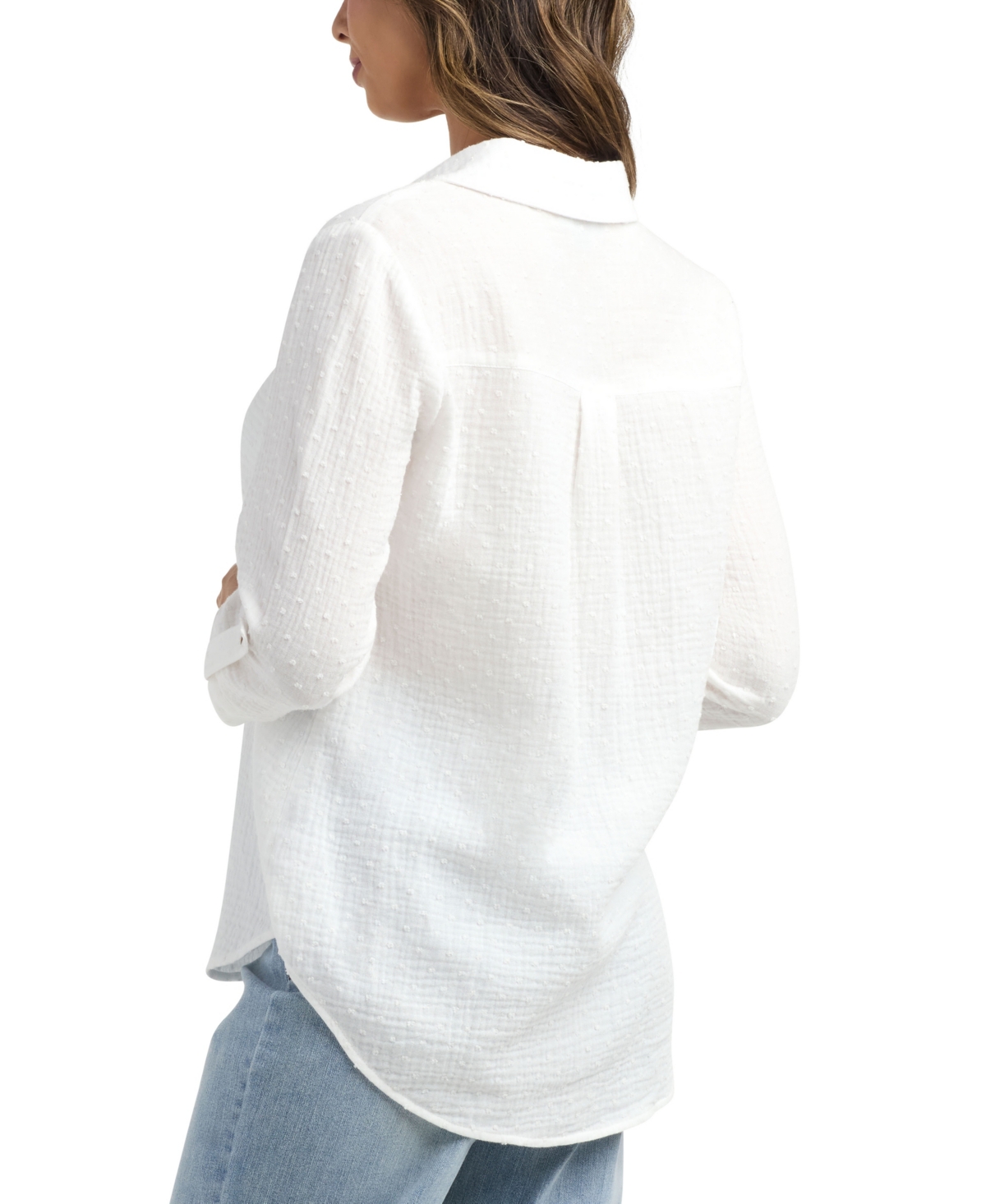 Bcx Women's Resort Collared Two Pocket Button Up Shirt