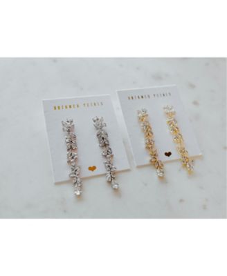 Promise Crystal Drop Long Earrings