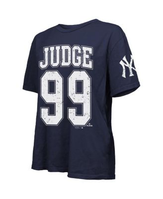 Women's Aaron Judge Navy New York Yankees Oversized Name Number T-Shirt
