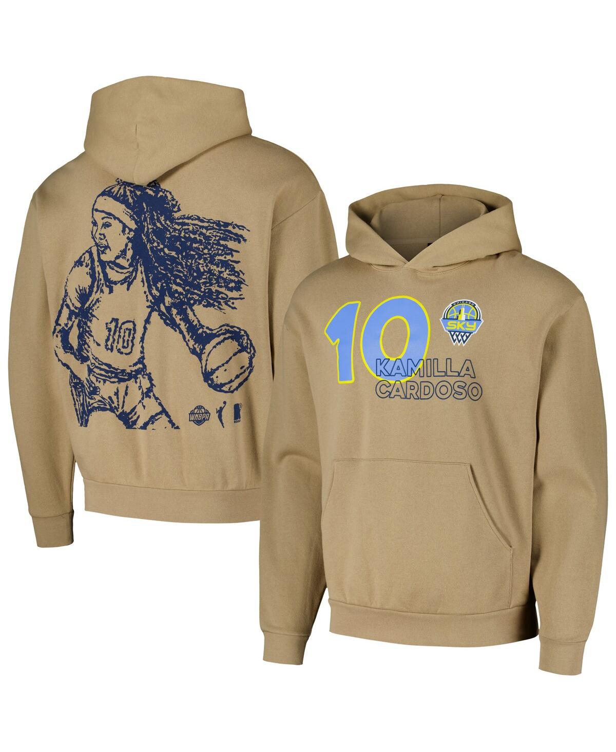 Round21 Men's And Women's Kamilla Cardoso Tan Chicago Sky Player Pullover Hoodie In Brown