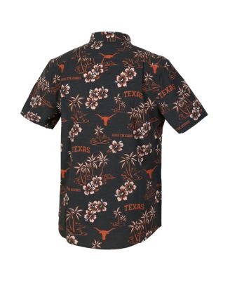 Men's Black Texas Longhorns Kekai Classic Tri-Blend Button-Down Shirt