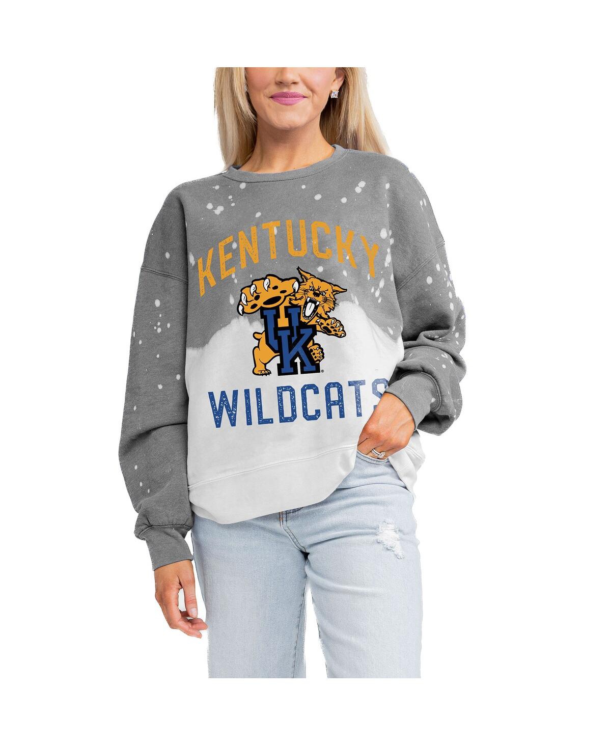 Gameday Couture Women's Gray Kentucky Wildcats Twice As Nice Faded Crewneck Sweatshirt