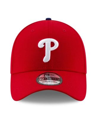 Men's Red Philadelphia Phillies 2025 MLB Postseason Side Patch 39THIRTY Flex Hat
