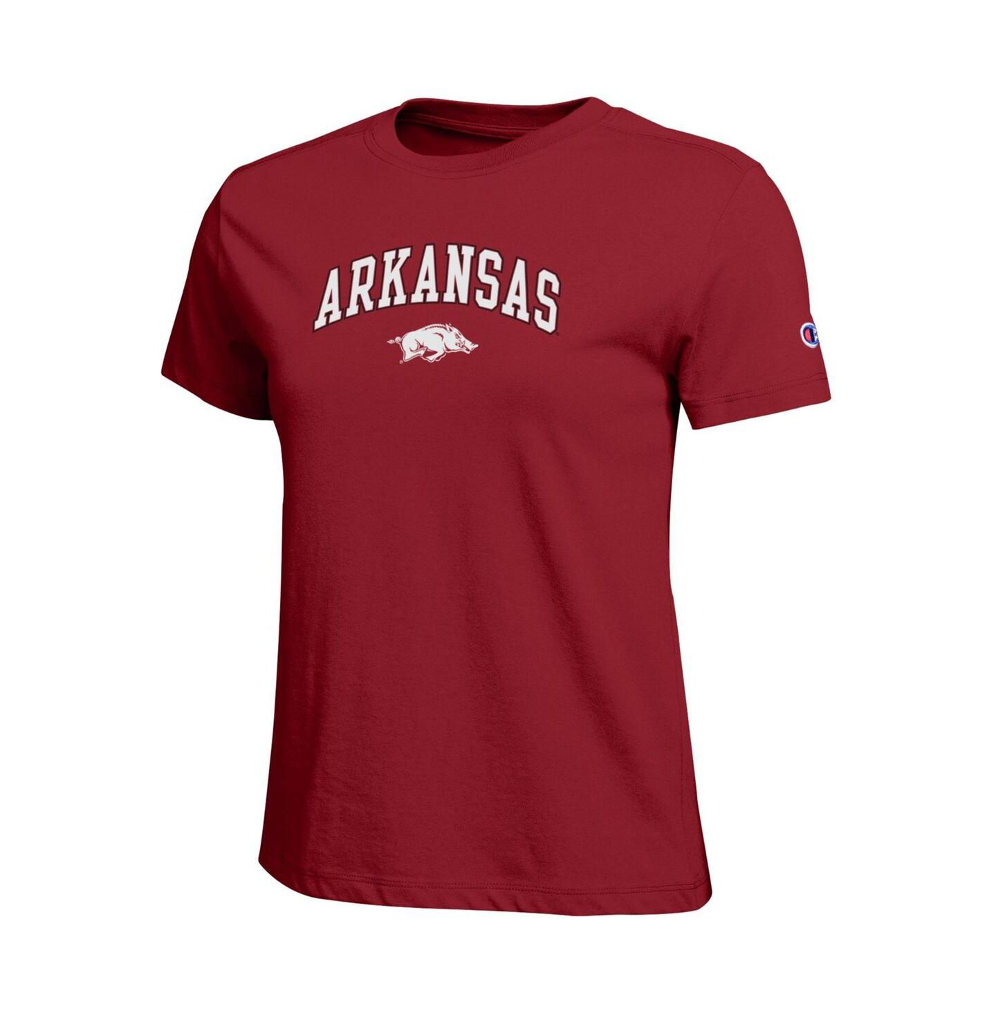 Женская футболка Champion Cardinal Arkansas Razorbacks Arched Over Logo — фото 3