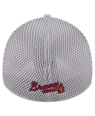 Men's Gray Atlanta Braves Visor Paint Splatter 39THIRTY Flex Hat