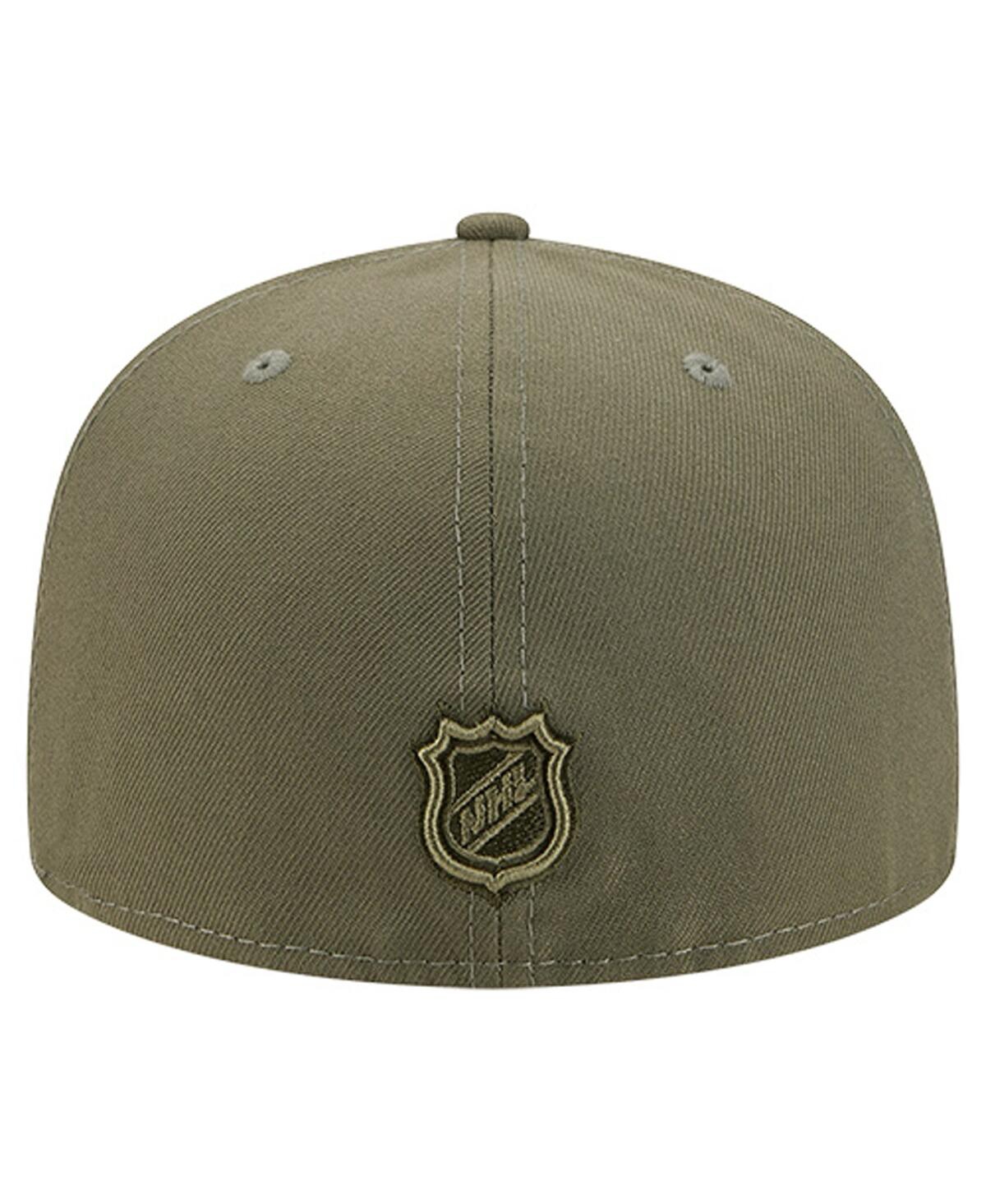 New Era Men's Olive Philadelphia Flyers Military Appreciation Flag 59fifty Fitted Hat In Green